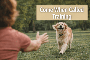 Dog recall training example